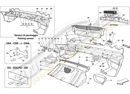 a part diagram from the Ferrari 430 parts catalogue