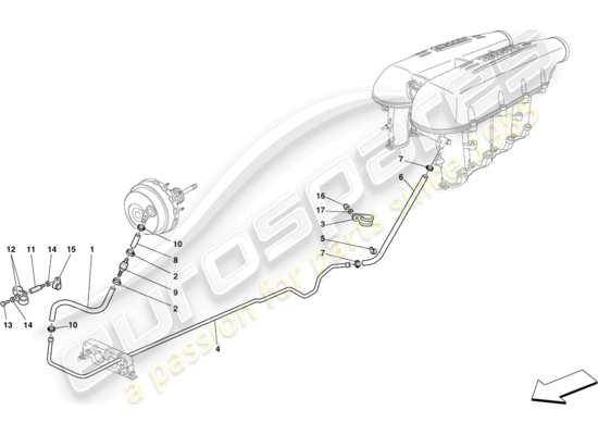 a part diagram from the Ferrari F430 Coupe (USA) parts catalogue