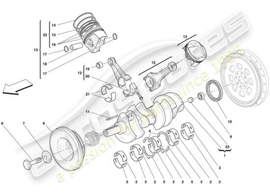 a part diagram from the Ferrari F430 Spider (Europe) parts catalogue