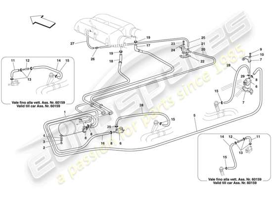 a part diagram from the Ferrari F430 Spider (Europe) parts catalogue