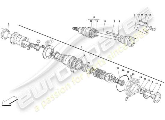 a part diagram from the Ferrari F430 Spider (Europe) parts catalogue