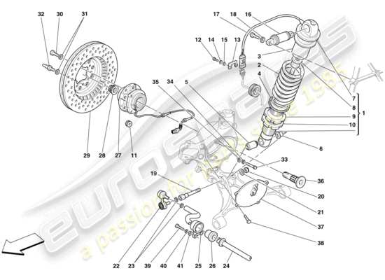 a part diagram from the Ferrari F430 Spider (Europe) parts catalogue