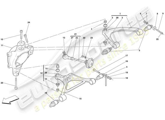 a part diagram from the Ferrari F430 Spider (Europe) parts catalogue