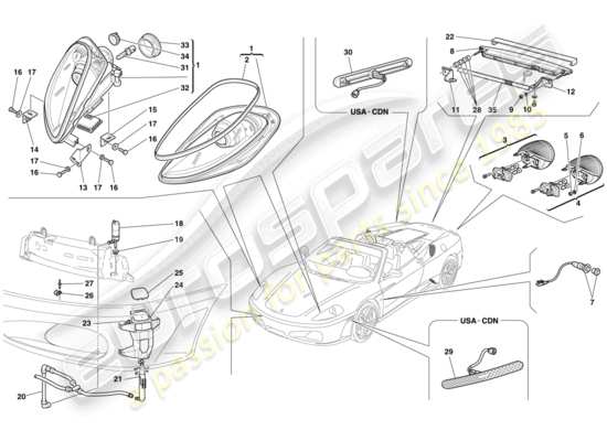 a part diagram from the Ferrari 430 parts catalogue