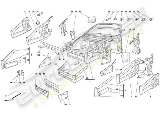 a part diagram from the Ferrari 430 parts catalogue