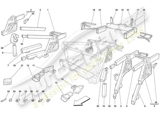 a part diagram from the Ferrari 430 parts catalogue