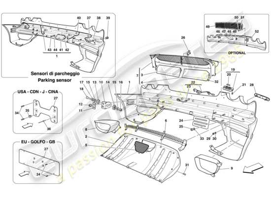 a part diagram from the Ferrari 430 parts catalogue