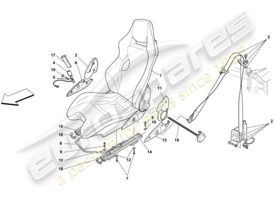 a part diagram from the Ferrari F430 Spider (RHD) parts catalogue