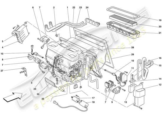 a part diagram from the Ferrari 430 parts catalogue