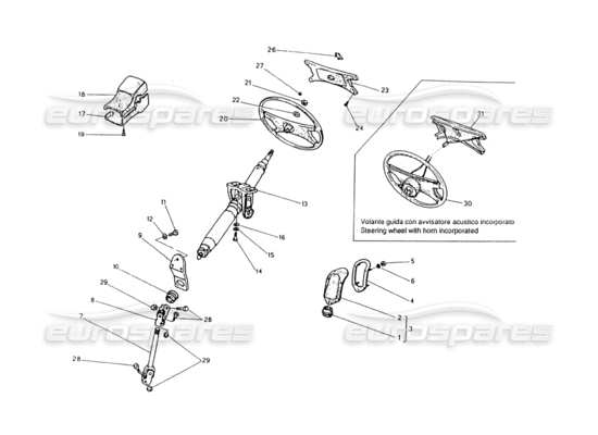 a part diagram from the Maserati Biturbo (1983-1995) parts catalogue