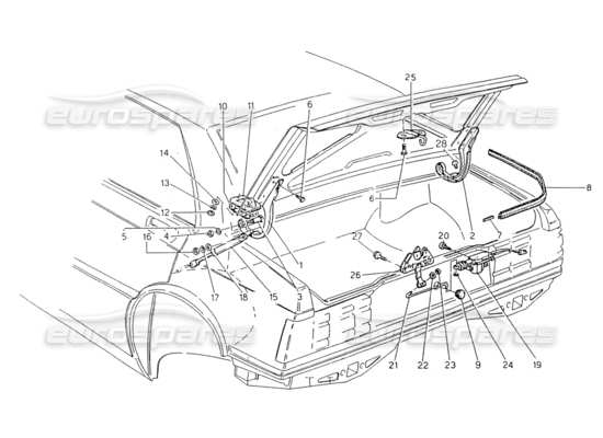 a part diagram from the Maserati Biturbo (1983-1995) parts catalogue