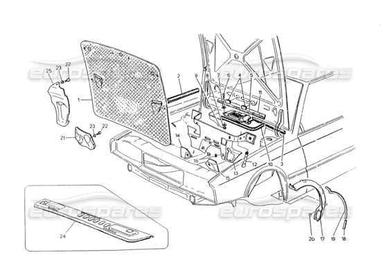 a part diagram from the Maserati Biturbo (1983-1995) parts catalogue