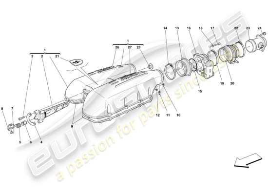 a part diagram from the Ferrari 430 parts catalogue