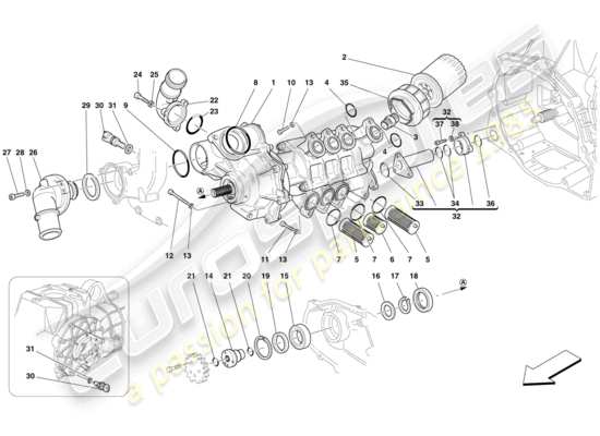 a part diagram from the Ferrari 430 parts catalogue