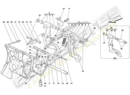 a part diagram from the Ferrari 430 parts catalogue