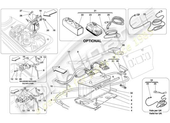 a part diagram from the Ferrari F430 Spider (USA) parts catalogue