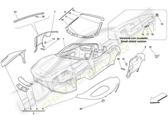 a part diagram from the Ferrari 430 parts catalogue