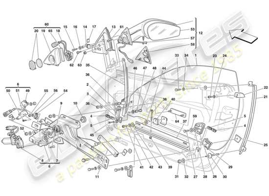 a part diagram from the Ferrari F430 Spider (USA) parts catalogue