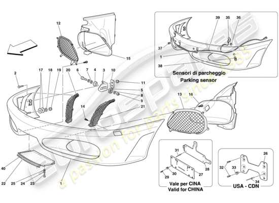 a part diagram from the Ferrari 430 parts catalogue