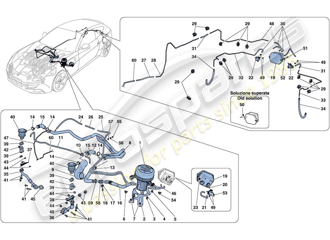 Ferrari FF (Europe) secondary air system Part Diagram