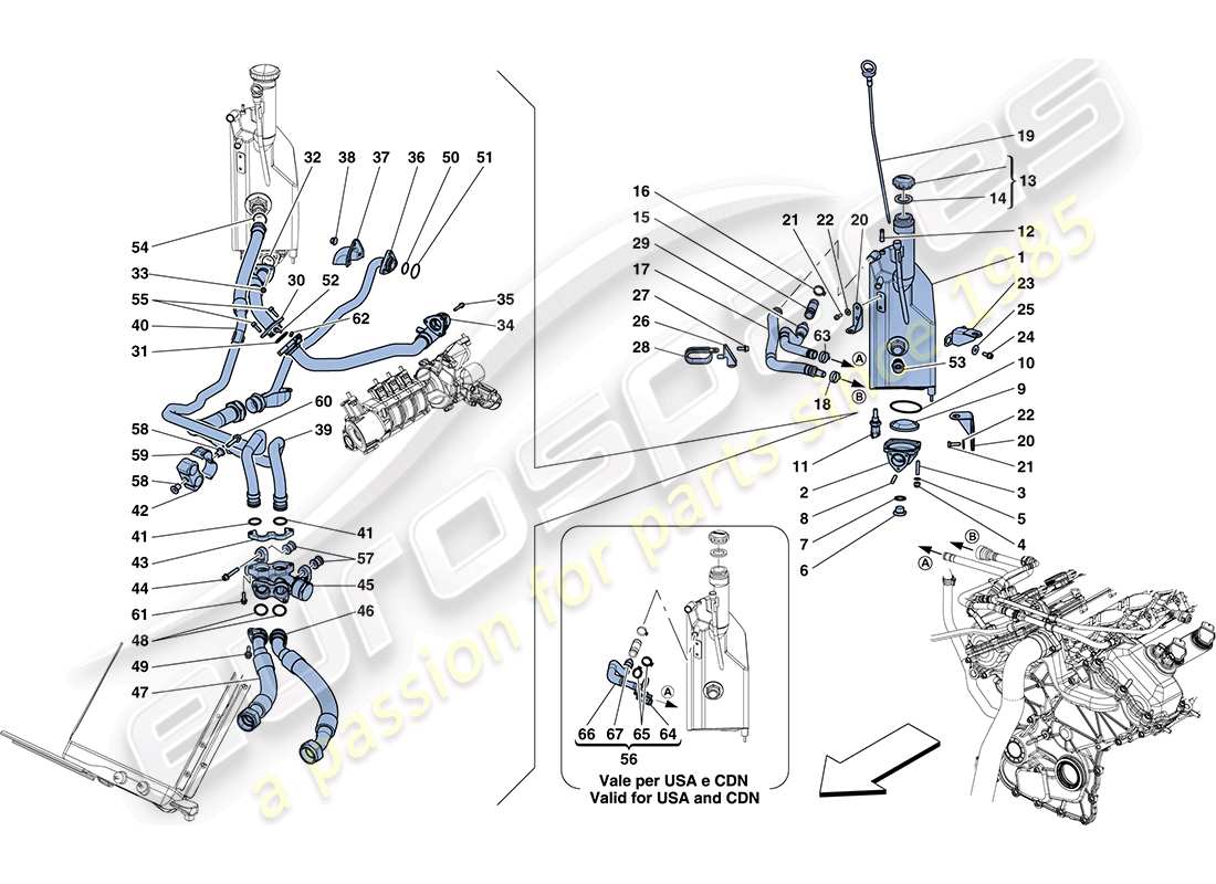 Ferrari FF (Europe) LUBRICATION SYSTEM: TANK Part Diagram