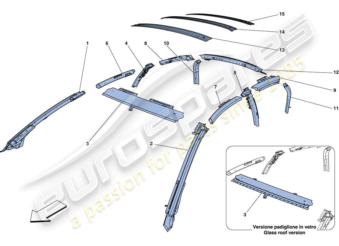 Ferrari FF (Europe) GREENHOUSE Part Diagram