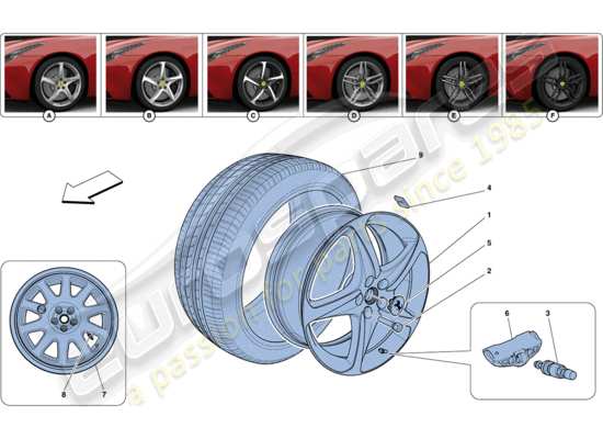 a part diagram from the Ferrari FF parts catalogue