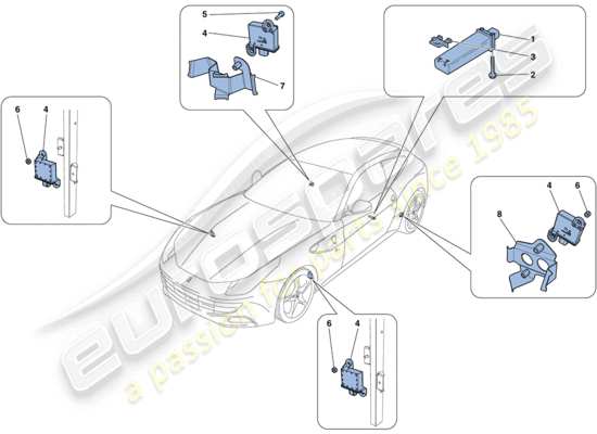 a part diagram from the Ferrari FF parts catalogue