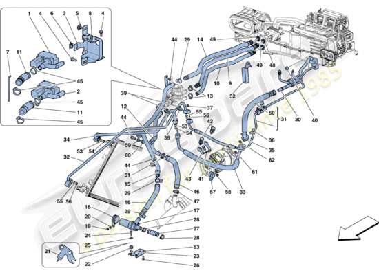 a part diagram from the Ferrari FF (Europe) parts catalogue