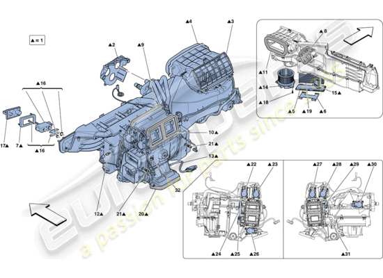 a part diagram from the Ferrari FF (Europe) parts catalogue