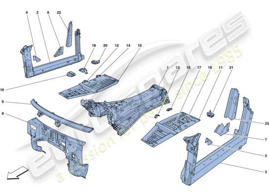 a part diagram from the Ferrari FF parts catalogue