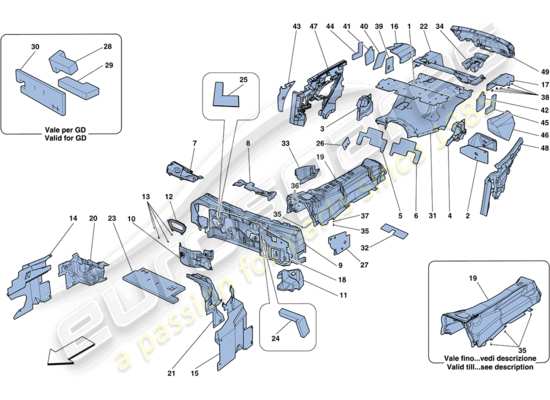 a part diagram from the Ferrari FF parts catalogue