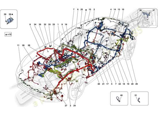 a part diagram from the Ferrari FF parts catalogue