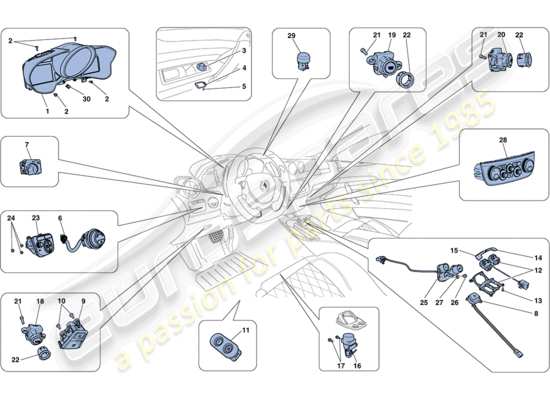 a part diagram from the Ferrari FF parts catalogue