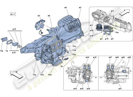 a part diagram from the Ferrari FF parts catalogue