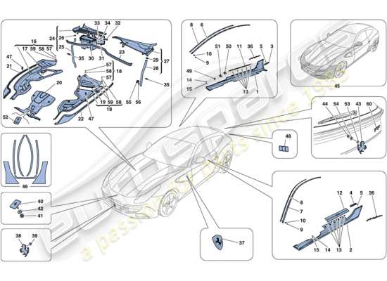 a part diagram from the Ferrari FF parts catalogue