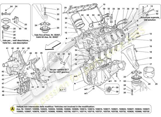 a part diagram from the Ferrari California (RHD) parts catalogue