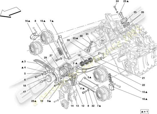 a part diagram from the Ferrari California parts catalogue