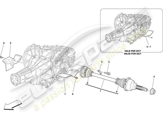 a part diagram from the Ferrari California parts catalogue