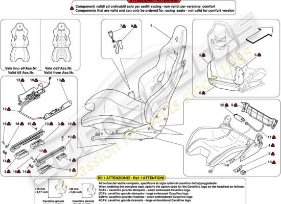 a part diagram from the Ferrari California parts catalogue