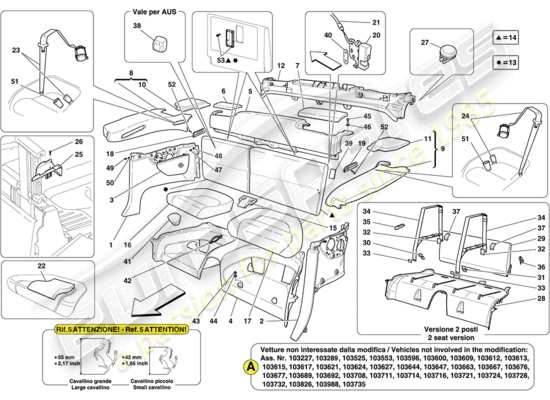 a part diagram from the Ferrari California (RHD) parts catalogue