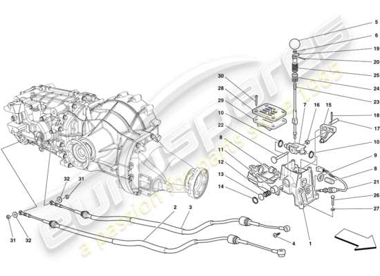 a part diagram from the Ferrari California (USA) parts catalogue