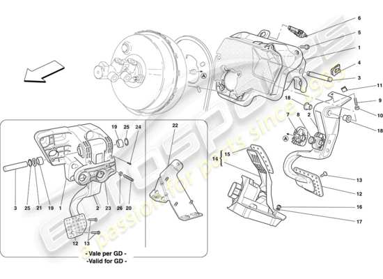 a part diagram from the Ferrari California parts catalogue