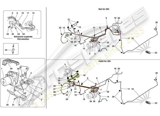 a part diagram from the Ferrari California parts catalogue