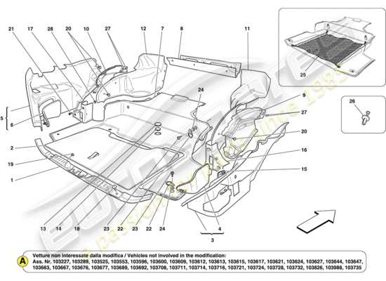 a part diagram from the Ferrari California (USA) parts catalogue