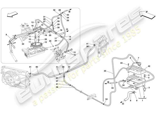 a part diagram from the Ferrari F430 Scuderia Spider 16M (Europe) parts catalogue