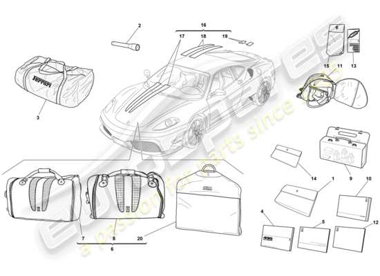 a part diagram from the Ferrari 430 parts catalogue