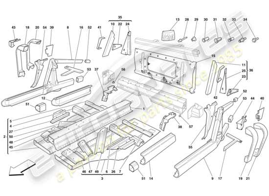 a part diagram from the Ferrari F430 Scuderia Spider 16M (Europe) parts catalogue