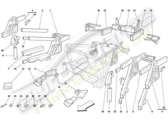 a part diagram from the Ferrari F430 Scuderia Spider 16M (Europe) parts catalogue