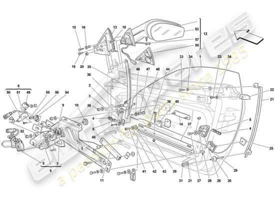a part diagram from the Ferrari F430 Scuderia Spider 16M (Europe) parts catalogue